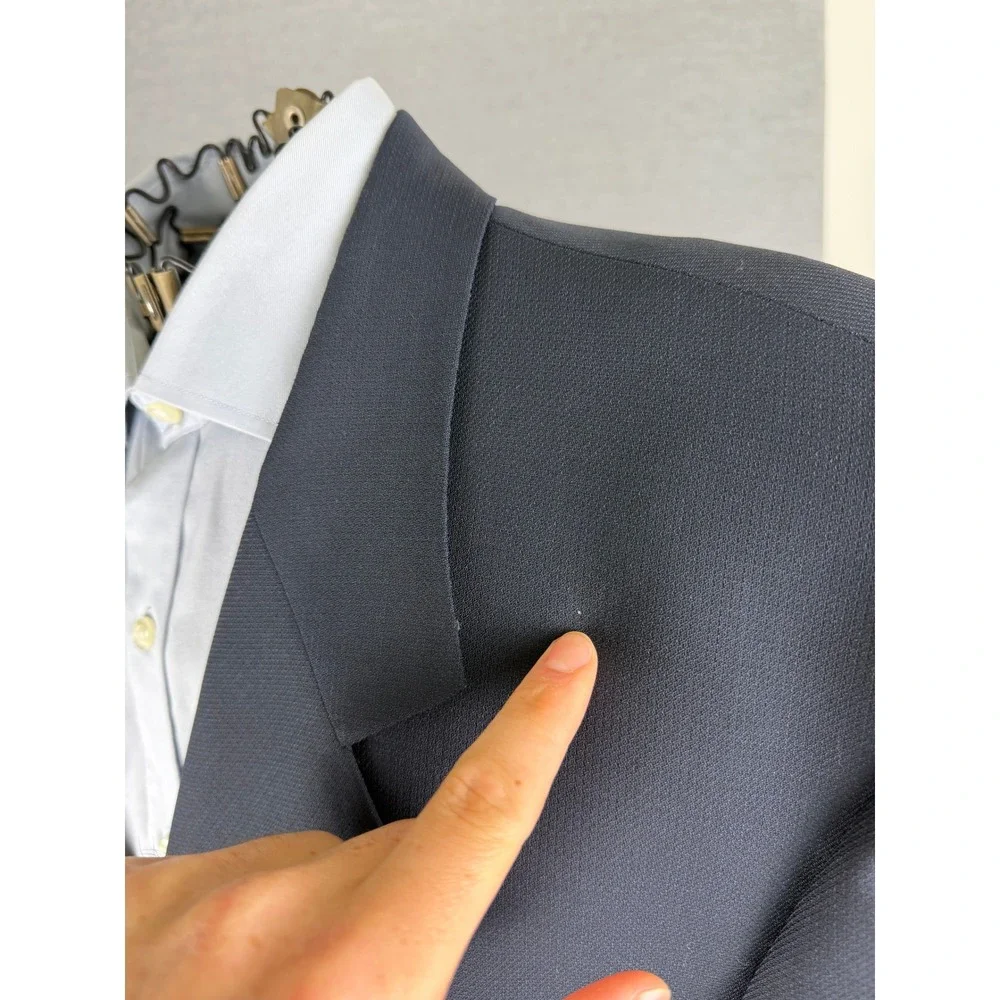 Valentino Uomo Vintage Navy Blue 2‎ Piece Suit 39x31.5 Wool 3 Button Blazer Mens